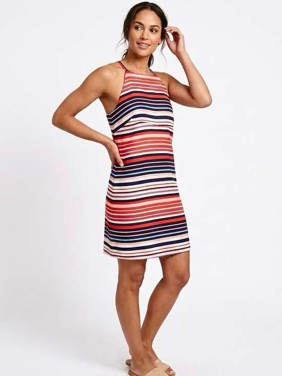 Tommy Hilfiger Dresses & Skirts - Tommy Hilfiger Linen Blend Sleeveless Dress Colorful Striped Print Vacation